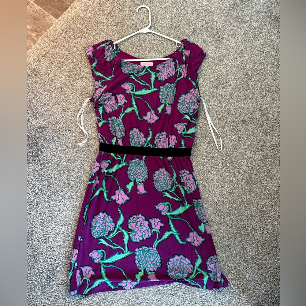 Lily Pulitzer Purple Floral Dress Stretchy